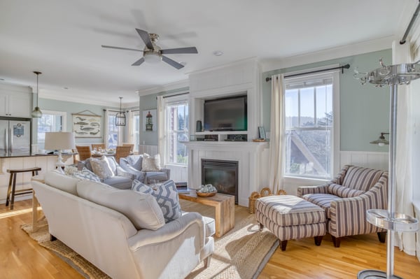 Cozy Living Room with Fireplace